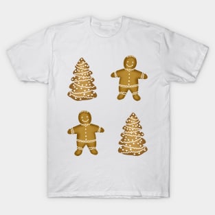 Gingerbread boys and trees T-Shirt
